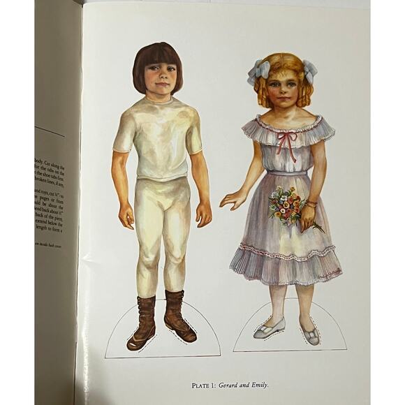 UNCUT Old Fashioned Children Full Color Paper Dolls By Evelyn Gathings 1989 - Picture 4 of 4